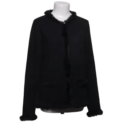 Cardigan (Black) from Wico Cotton, Polyamide, Viscose, Wool