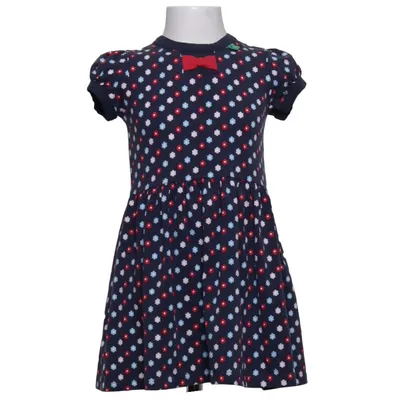 Jurk (Blauw, Meerkleurig) van Fred's World by Green Cotton Elastaan, Organisch katoen