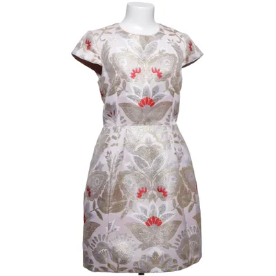 Kjole (Beige, Flerfarvet) fra Ted Baker Elastan, Metallfiber, Polyester, Viscose