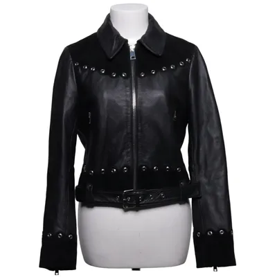 Bikerjacka (Svart) från Maje Bomull, Skinn, Polyester