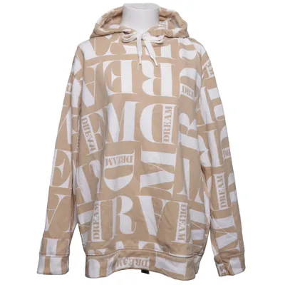 Hoodie (Beige, White) from Page One Cotton, Polyester