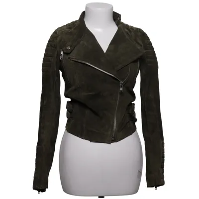 Bikerjacka (Grön) från Meotine Polyester, Mocka