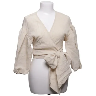 Wickelbluse (Beige) von Lost Ink Elasthan, Polyamid, Viskose