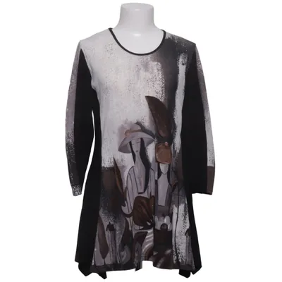 Tunic (Black, White, Brown) from Leins' Elastane, Polyester, Viscose