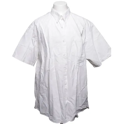 Chemise à manches courtes (Blanc) de Big Fashion Coton