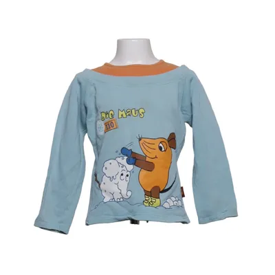 Langærmet t-shirt (Blå, Orange, Flerfarvet) fra DieMaus