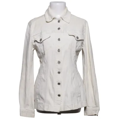 Denim jacket (White) from Hennes Collection by H&M Cotton, Elastane
