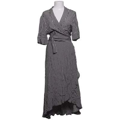 Wrap dress (Black, White) from Ganni Viscose
