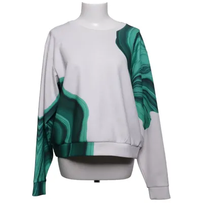 Sweatshirt (Wit, Groen) van Weekday Elastaan, Polyester