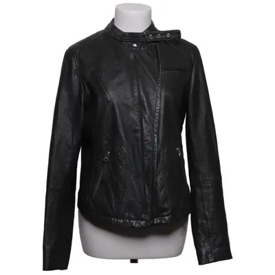 Leren jack (Zwart) van Donna Leer