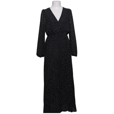 Maxi jurk (Zwart, Wit) van Voyelles Elastaan, Polyester