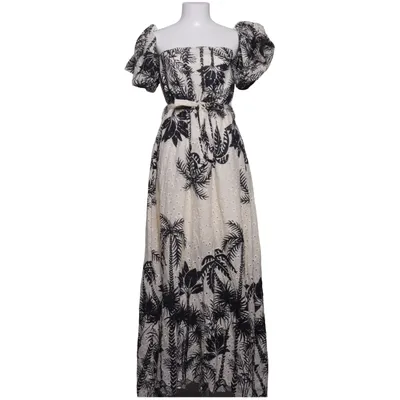 Maxi jurk (Wit, Zwart) van Blu Royal Katoen