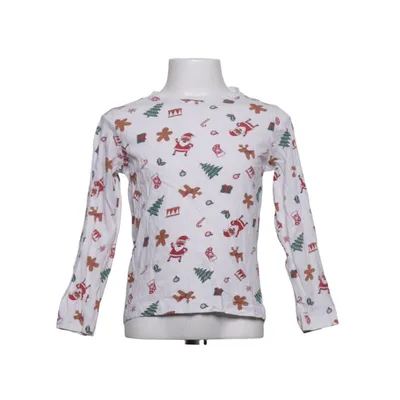Langærmet t-shirt (Hvid, Flerfarvet) fra Contrast Bomuld