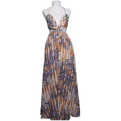 Maxi jurk (Wit, Blauw, Bruin, Meerkleurig) van F&P Polyester, Viscose