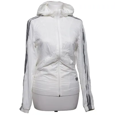 Træningsjakke (Hvid, Grå) fra Adidas Polyamid, Polyester