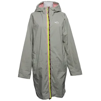 Regnfrakke (Grå, Pink, Gul) fra Kari Traa Polyester