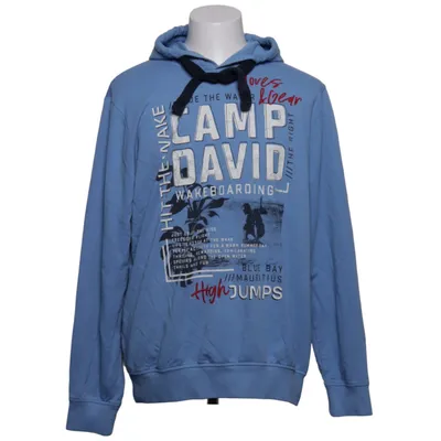 Hoodie (Blue, Multicolored) from Camp David Cotton, Polyester