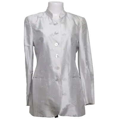 Blazer (Argent) de Marilyn Anselm for Hobbs Soie, Viscose