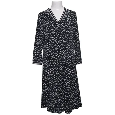 Jurk (Zwart, Wit) van Yoek Elastaan, Polyester