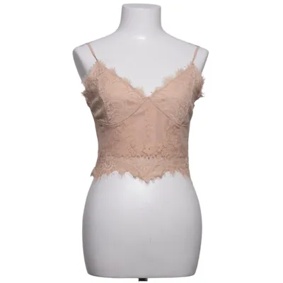 Crop top (Beige) de Amisu Polyamide, Polyester