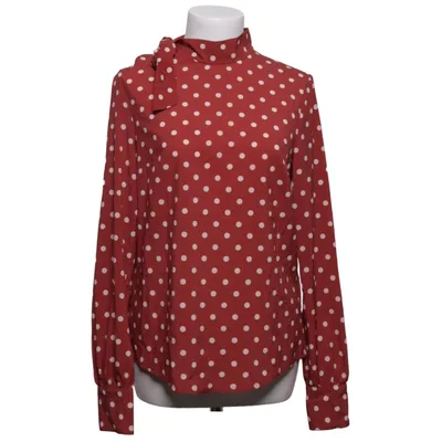 Sløjfebluse (Rød, Hvid) fra Nife Elastan, Polyester