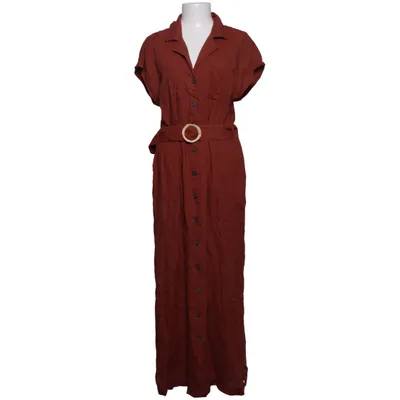 Blousejurk (Bruin, Rood) van WE Fashion Linnen, Viscose