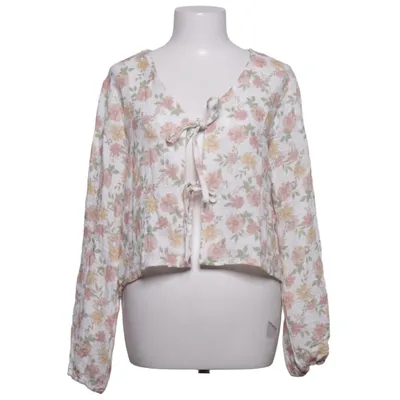 Wikkelblouse (Wit, Roze, Geel) van Daphnea Katoen