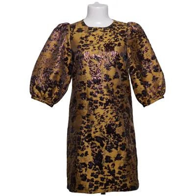 Dress (Yellow, Black) from Second Female Metallic fiber, Nylon, Polyester