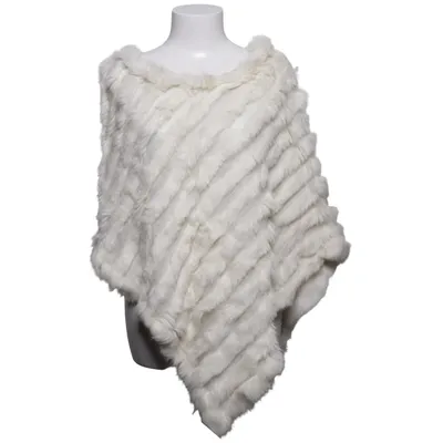 Poncho (Hvid) fra Hollies Akryl, Kaninpels