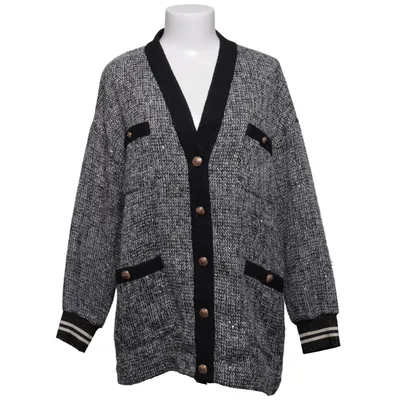 Cardigan (Sort, Hvid) fra PBO Akryl, Polyester