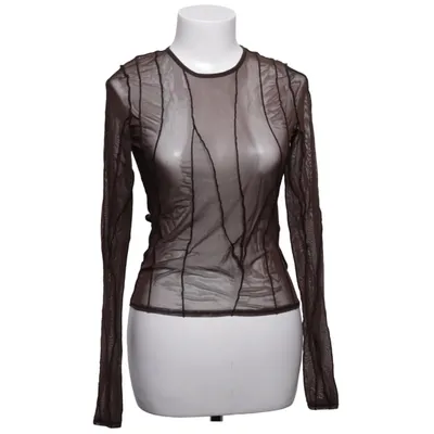 Long sleeve T-shirt (Brown, Black) from Weekday Elastane, Polyester