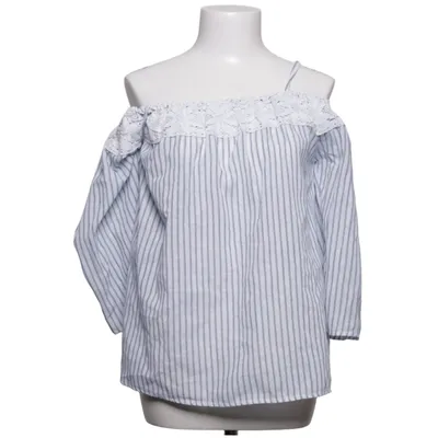 Blouse (Blue, White) from Colloseum Cotton, Polyester