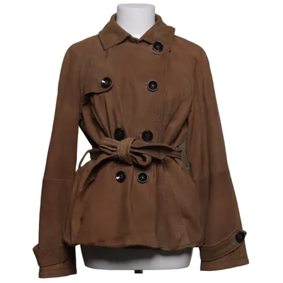 Læderjakke (Brun) fra Zara Basic Læder, Polyester