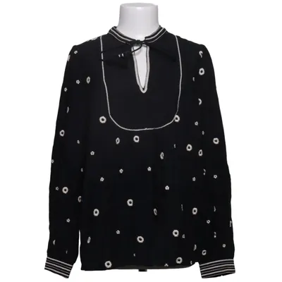 Blus (Svart, Vit) från Indiska Bomull, Polyester, Viskos