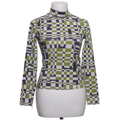 Lange mouwen shirt (Groen, Zwart, Beige) van Thinking Mu Katoen, Elastaan