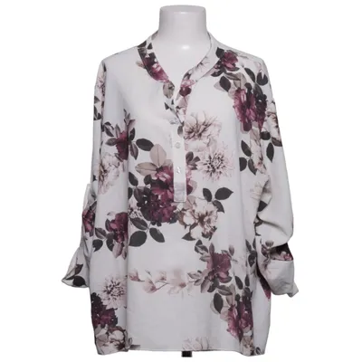 Blouse (White, Purple, Multicolored) from Lacony Polyester