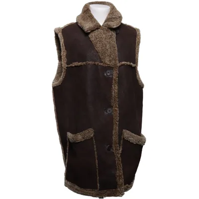 Leren vest (Bruin, Beige) van Nursey Leer, Bont