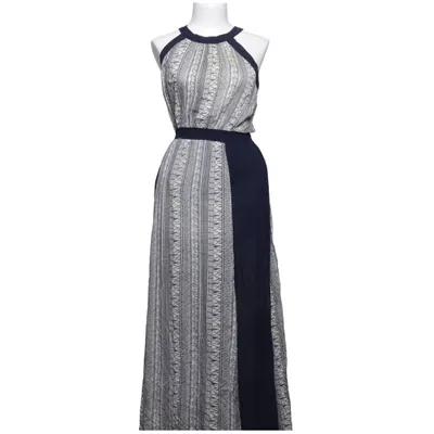 Långklänning (Blå, Vit, Flerfärgad) från Carmen Marc Valvo Viskos