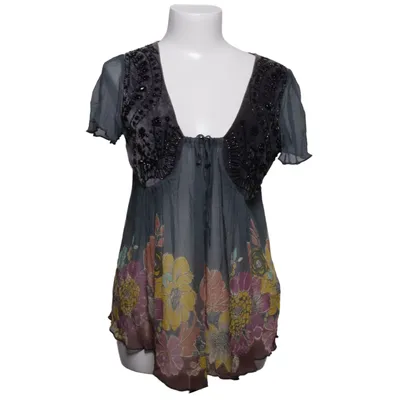 Jurk (Blauw, Meerkleurig) van Antik Batik Katoen, Zijde