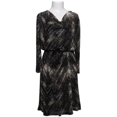 Jurk (Zwart, Wit) van Your Face Elastaan, Polyester, Viscose