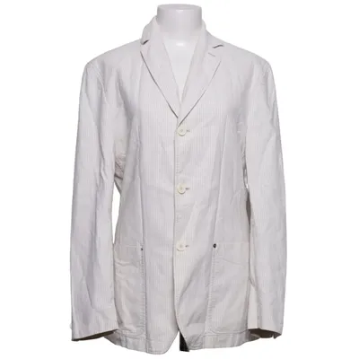 Blazer (Hvid, Beige) fra Mosaic Bomuld, Linned, Polyester