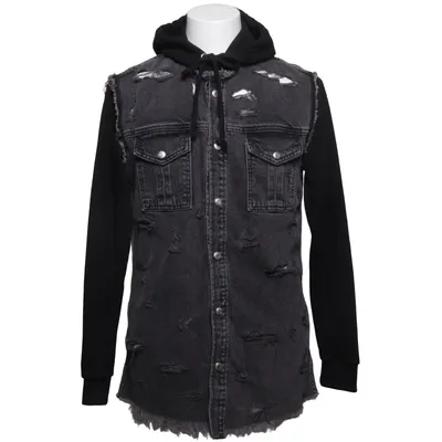 Veste en jean (Noir, Gris) de Zara Coton, Polyester
