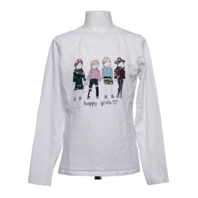 Langærmet t-shirt (Hvid, Flerfarvet) fra Happy Girls Bomuld, Elastan