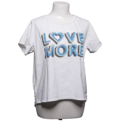 T-shirt (Wit, Blauw) van Heart Kiss Katoen, Elastaan
