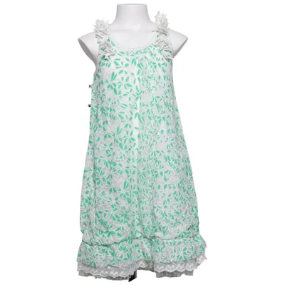 Kjole (Hvid, Grøn) fra Mini Molly Bomuld, Polyester