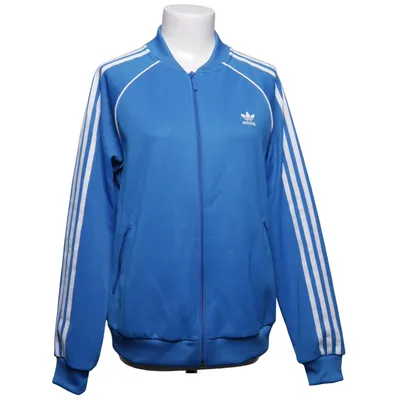 Trainingsjack (Blauw, Wit) van Adidas Katoen, Elastaan, Polyester