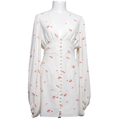 Jurk (Wit, Rood) van Adoore Elastaan, Polyester