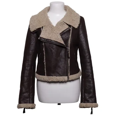 Veste en peau de mouton retournée (Marron, Beige) de Zoul Acrylique, Polyester