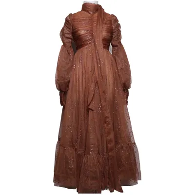 Robe de soirée (Marron, Multicolore) de Zimmermann Polyamide, Polyester, Soie
