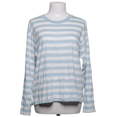 Long sleeve T-shirt (Blue, White) from Monki Cotton, Modal